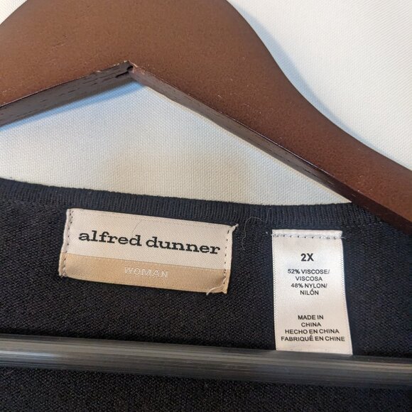 Alfred Dunner Women's Color Block Long Sleeve Sweater with Studs Size 2X - Picture 3 of 8